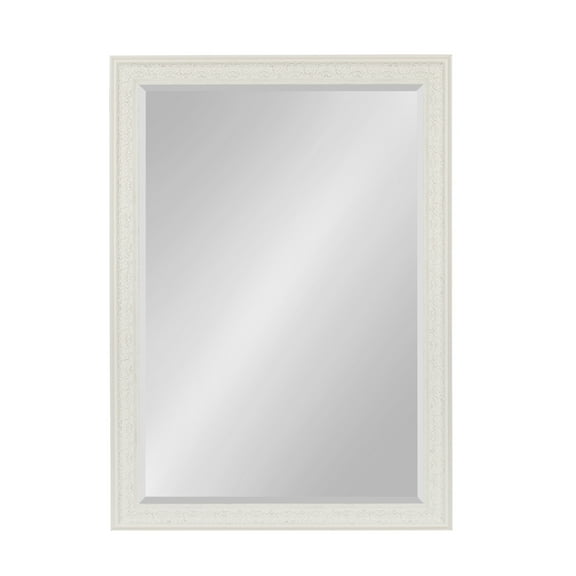 Kate and Laurel Alysia Decorative Frame Rectangle Wall Mirror, 28.5x40.5 White