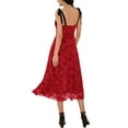 thumbnail image 3 of INSPIRE CHIC Women's Sleeveless Dress Floral Mesh Spaghetti Strap Gothic Vintage Cocktail A-Line Dress M Red, 3 of 6