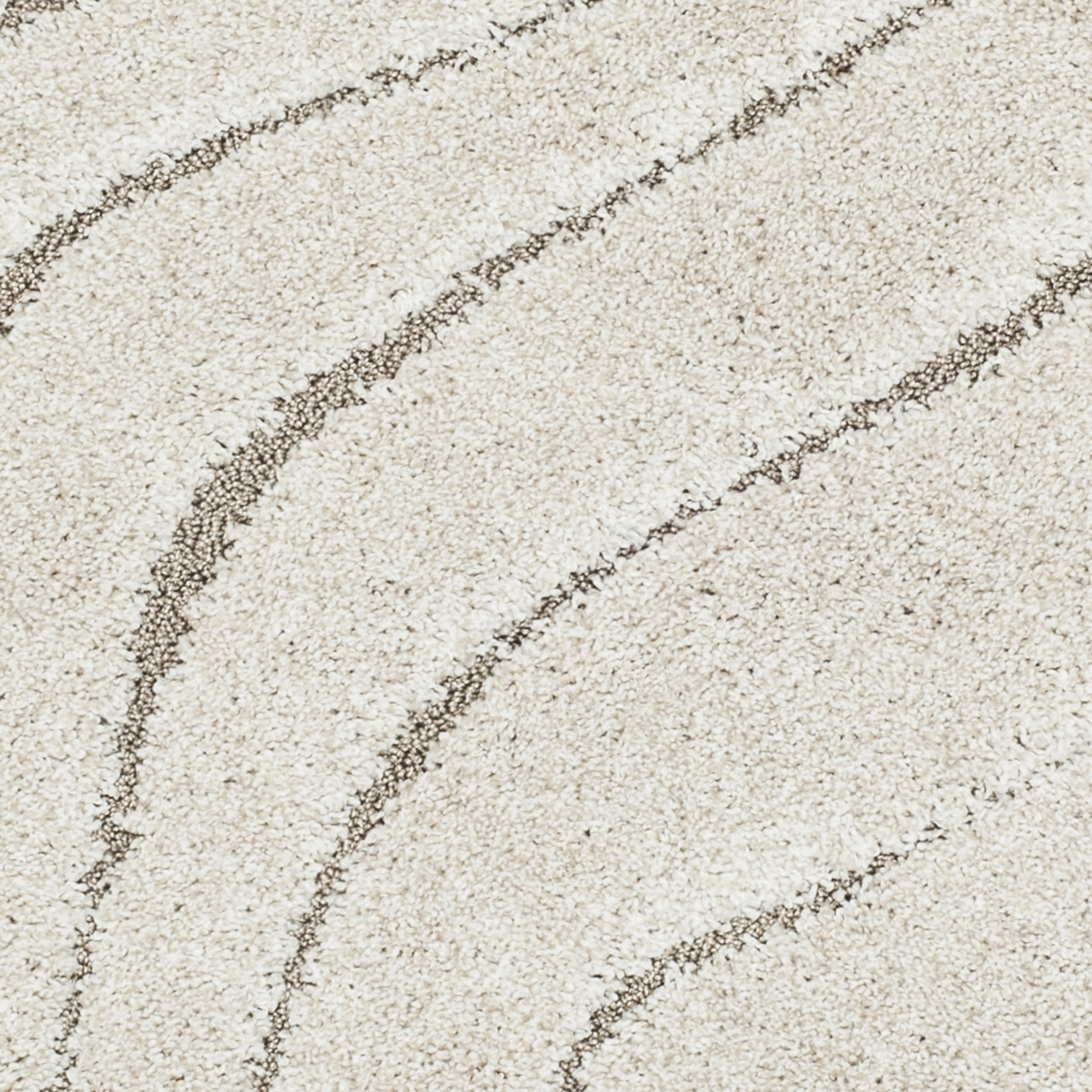 SAFAVIEH Florida Tabitha Geometric Waves Shag Runner Rug, Cream/Beige, 2'3" x 9'