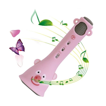 Iuhan Wireless Karaoke Microphone For Kids Speaker Birthday Gifts For Girls