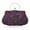 Purple, variant on Floral Beaded Clutch: Handmade Evening Bag with Magnetic Snap & Strap for Women’s Events (Champagne)