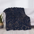 thumbnail image 3 of Fotbe Navy Dark Blue Manta de Franela con Estampado, Manta Ultrasuave para Cama, Sofá, Auto, Hipoalergénica y Antibolitas-50"x40", 3 of 6