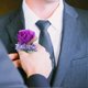 thumbnail image 3 of Rose Wedding Boutonniere Boutonniere Handmade Corsage Buttonhole Flowers Artificial Wedding Prom Banquet Flowers Decor (Dark Purple), 3 of 3