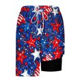thumbnail image 6 of PNTUTB Summer Men's Fashion Printed Casual Elastic Drawstring Loose Comfortable Lined Beach Shorts with Pockets, 6 of 6