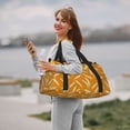 thumbnail image 6 of Picia Autumn Orange Wheat Print Travel Duffle Bag,Weekender Bags for Women with Shoe Compartment, Gym Duffel Bag with Wet Pocket, Hospital Bags for Labor and Delivery, 6 of 7