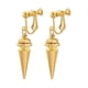 thumbnail image 1 of 2x Pendientes cónicos dorados de aleación de zinc creativos, joyería ligera de moda para fotografía Clip en giratorio, 1 of 9