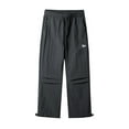 thumbnail image 2 of Puntoco Pantalones cargo con bolsillos y cintura elástica, informales, lisos, con diseño impermeable y a la moda para exteriores para hombre, 2 of 6