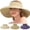 Beige, variant on Sun Visor for Women - Wide Brim Roll-up Straw Hat Women Beach Visor Hats for Women UV Protection Foldable Sun Hat Women Beach Hat