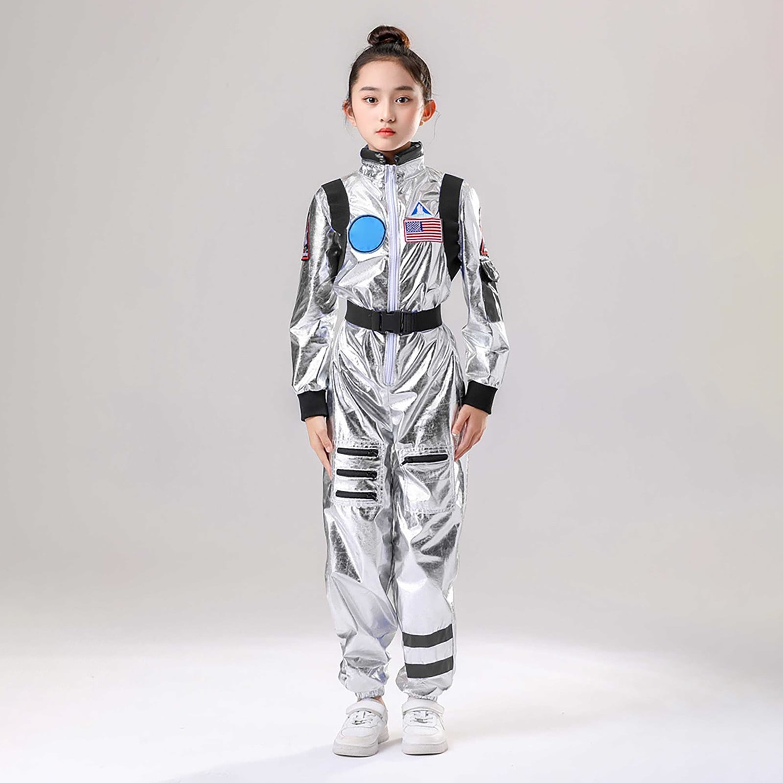 RMGVDSD Kids Astronaut Outfit for Boys Girls Space Jumpsuit Astronaut Carnival Onesie Performance Clothes Romper Bodysuit Cute Outfit