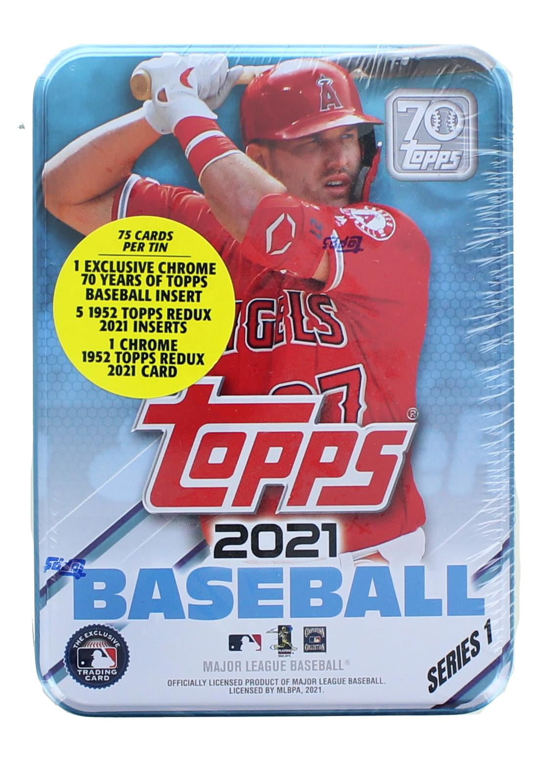 MLB 2021 Topps Series 1 Baseball Tin 75 Cards