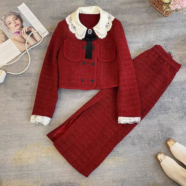 Conjunto De Suéter Y Falda Plisada Para Mujer - Estilo Vestido De Punto, Elegante Para Otoño E Invierno