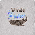 thumbnail image 4 of Inktastic Whale, Hello Cute Whale Shark with Bubbles Boys or Girls Long Sleeve Toddler T-Shirt, 4 of 5