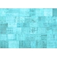 thumbnail image 1 of Ahgly Company Indoor Rectangle Patchwork Light Blue Transitional Area Rugs, 8' x 10', 1 of 4