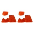 thumbnail image 1 of mmirethe 3pcs PU Machine Washable Bath Carpets Soft Texture Strong Grip Safe Good Stepping Feeling Bathroom Orange 2Set, 1 of 6