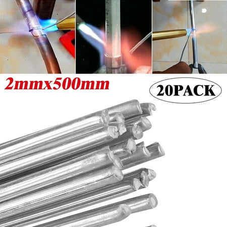 - 2mm*500mm Easy Aluminum Welding Rods Low Temperature - No Need Solder Powder (20Pcs)