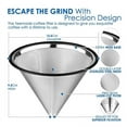 thumbnail image 3 of Coffee Pouring Filter Reusable Stainless Steel Coffee Dripper, 3 of 6