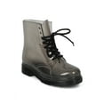 thumbnail image 1 of New Women Red Ruby Gum-1 Clear Lace Up Lug Sole Combat Rain Boot, 1 of 5