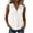 White, variant on Women Half Zip Ribbed Sleeveless Tank Tops Dressy Casual Sporty Daily Vests Blouse Black XL