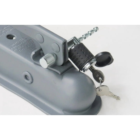 DeadBolt Trailer Coupler Lock RC1 Flush Lock Design; Black; Nickel Chrome Finish