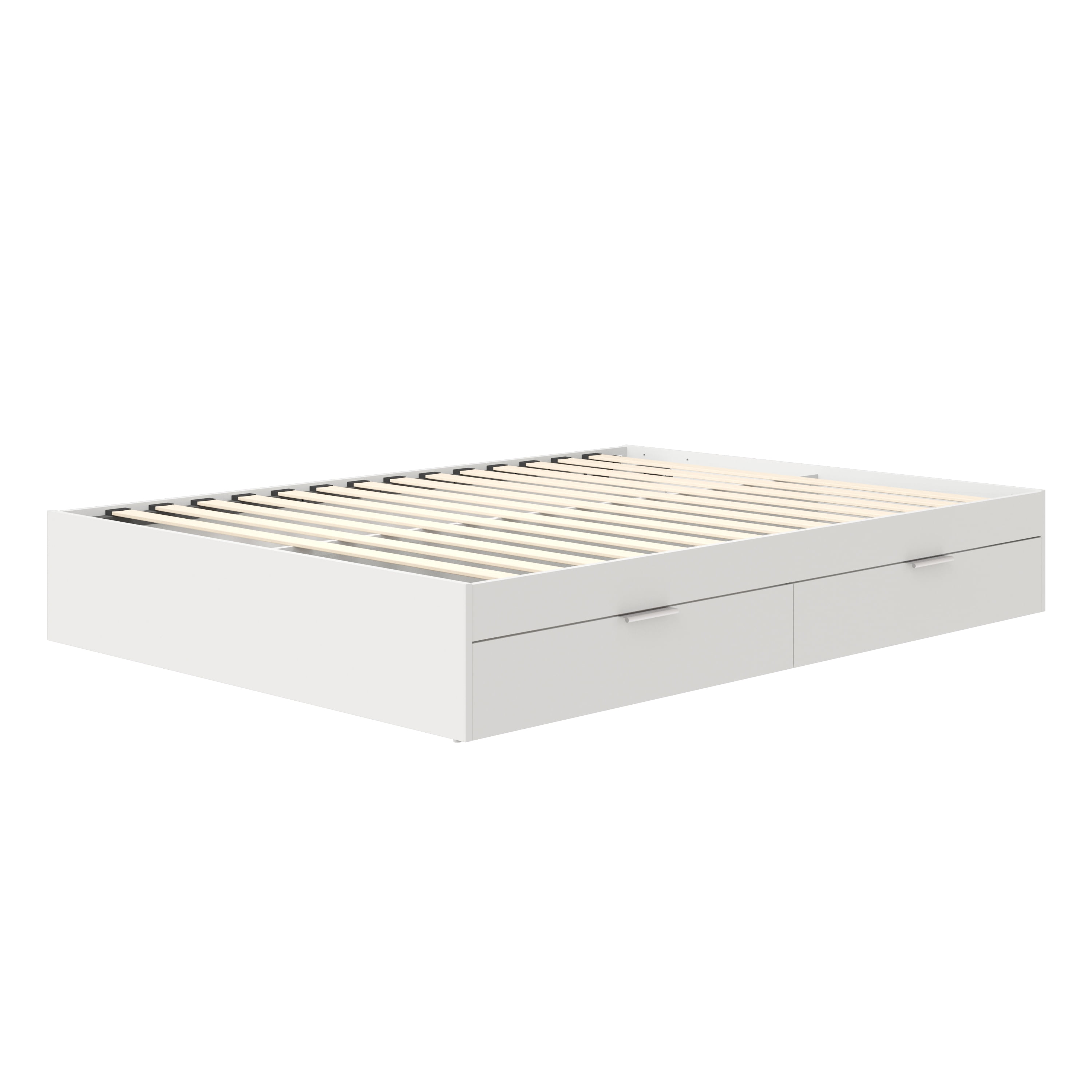 Nexera Hunter Full Size 2-Drawer Storage Bed Frame, White