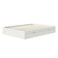 thumbnail image 5 of Nexera Hunter Full Size 2-Drawer Storage Bed Frame, White, 5 of 7