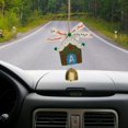 thumbnail image 3 of Juego de adornos para árbol de Navidad con cinta de terciopelo y adornos de madera: kit de 5 piezas para colgar en el coche, ideal para regalar en estas fiestas., 3 of 4