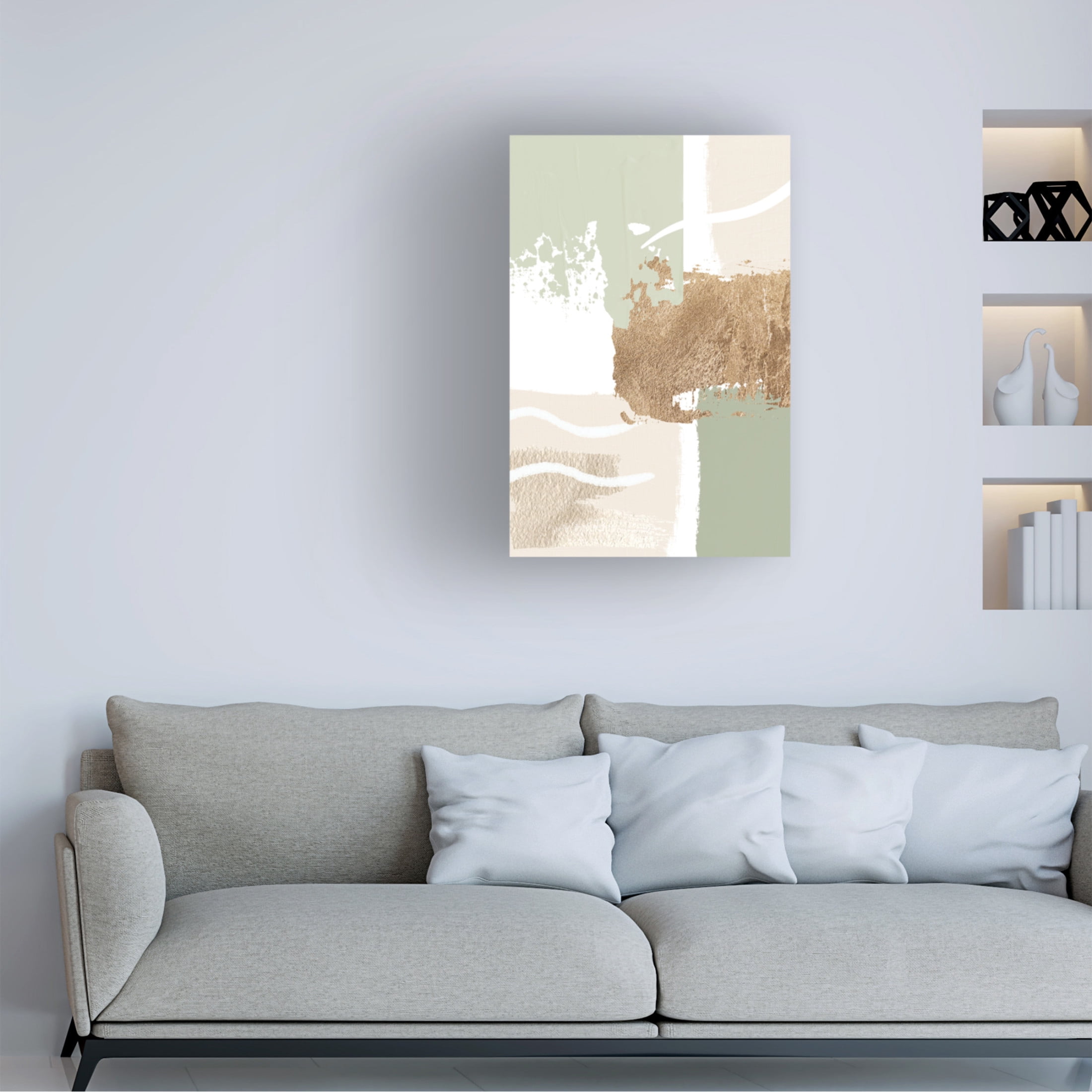 Trademark Fine Art Sally Ann Moss simply green3 Canvas Wall Art