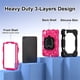 thumbnail image 4 of Funda Resistente a Golpes para iPad mini 2024 / mini 6, Funda Protectora de Silicona + Capa de PC con Rotación de 360°, Soporte de Asa Cuadrada con Correa para el Hombro, Rosa Rosado, 4 of 7