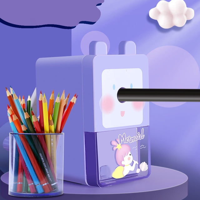 Pencil Sharpening Machine Space Pencil Sharpener Hand Crank Manual Sharpener Animal Cartoon Pencil Cutter For School Stationery Students Supplies Children Kids Gift (Hand Sp,1 Pencil Sharpener