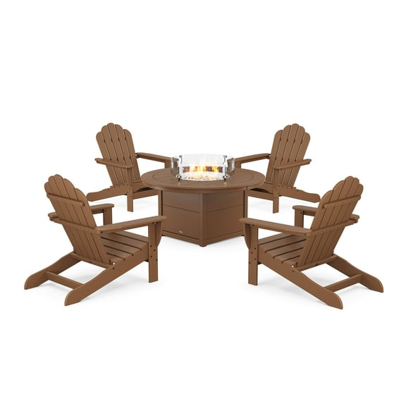 Trex® Outdoor Furniture™ 5-Piece Monterey Bay Oversized Adirondack Conversation Set with Fire Pit Table in Tree House