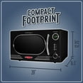 thumbnail image 4 of Nostalgia 1.1 cu ft Retro Microwave Oven, 1000W Countertop Microwave Oven with Digital Clock, Black, 4 of 7