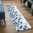 thumbnail image 3 of Navy Blue Floral 2'x6' Runner Rugs for Hallway Kitchen Bedside Non Slip Washable, Spring Flowers Butterflies Wooden Entryway Rug Runners with Rubber Backing, Long Carpet Runner for Laundry Room, 3 of 8