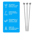 thumbnail image 4 of 75Pcs Cocktail Picks, 4 Inch Reusable Stainless Steel Martini Picks Cocktail Toothpicks for Olives Appetizers Sandwich, 4 of 5