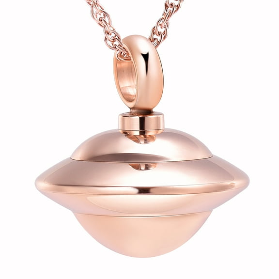 Spacecraft Cremation Jewelry for Ashes Urn Necklace for Ashes of Loved One Cremation Urn Pendant