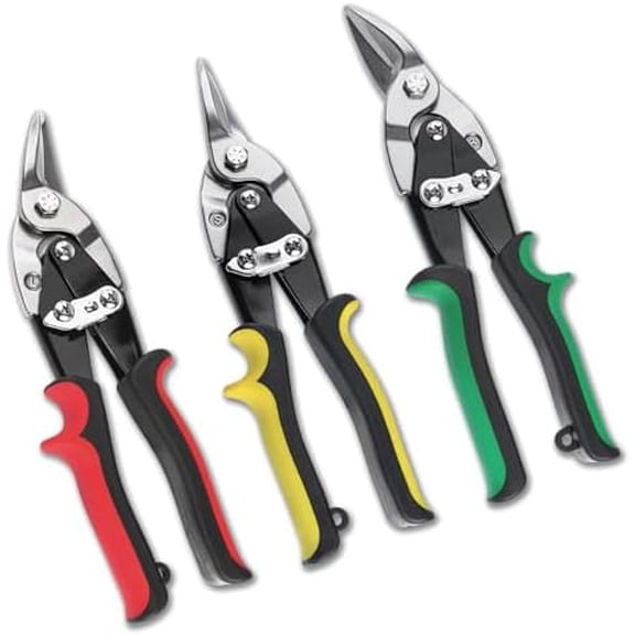 Tin Snips for Cutting Metal Sheet, CR-V Steel Miter Shears for Straight, Left & Right Cuts, 10 Inch Heavy-Duty Sheet Metal Cutters with Safety Lock & Ergonomic Grip – HT0068$$Tools & Hardware Other