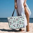 thumbnail image 6 of Xecao Bears and Tropical Leaves for versatile beach bag for women includes zipper pockets and waterproof material, ideal for vacations and adventures., 6 of 7