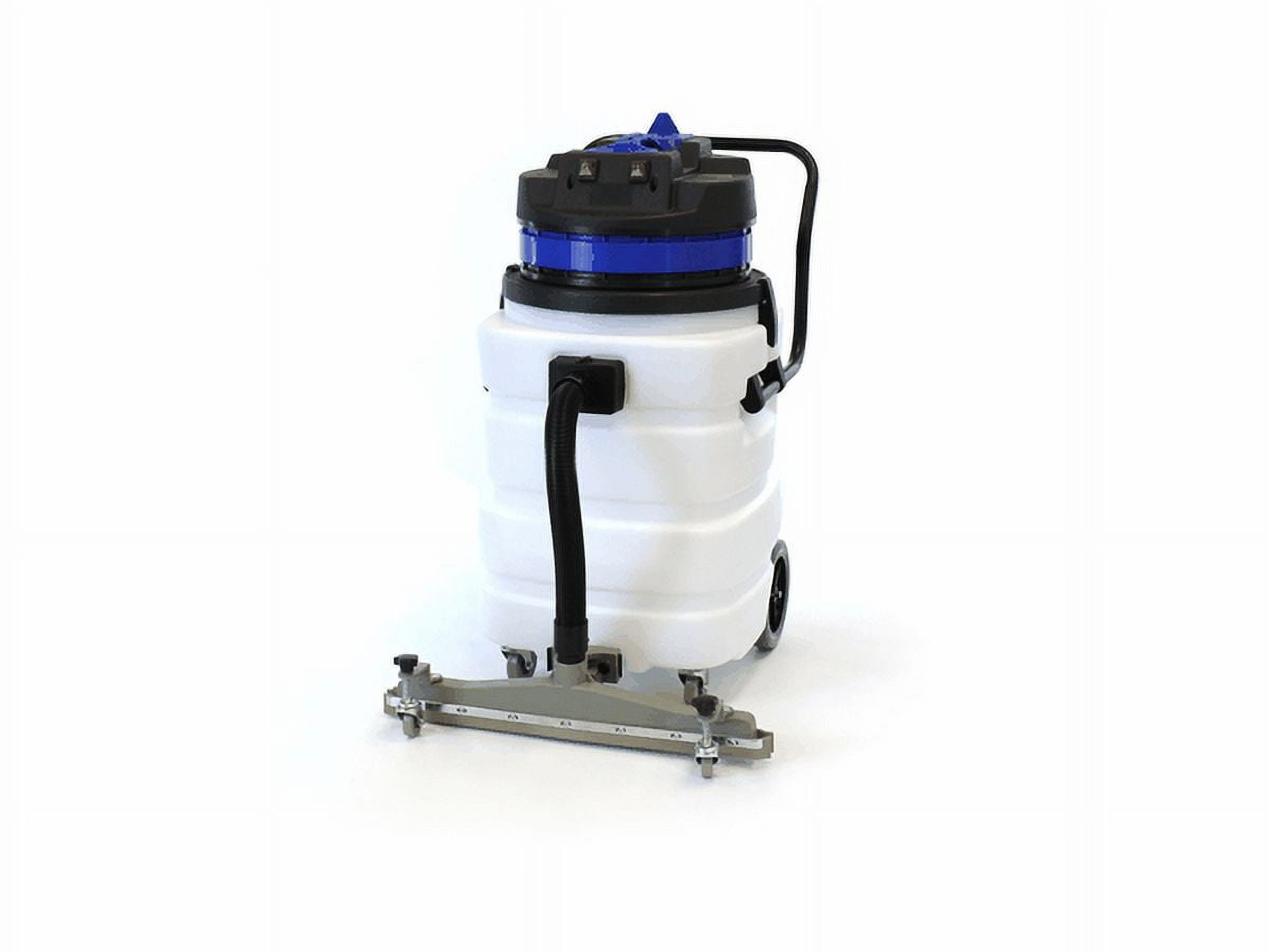 Industrial Vacuum Cleaner Wet/Dry - 2 Motors - Front Squeegee - 24 Gallon