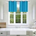 thumbnail image 2 of Gorgeous Home Linen D24 Aqua Blue 2-Piece Short Half Window Blackout Curtains, 2 of 5