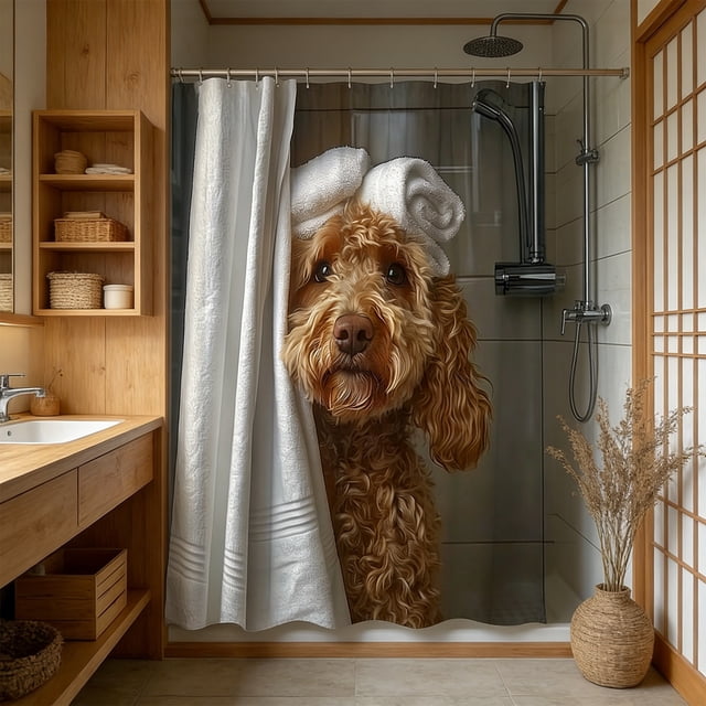 Bathroom Shower Curtain Proof Printed Shower Curtain Bathroom Curtain Toilet Partition Curtain No Need To Punch Holes To Provide Hook