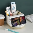 thumbnail image 1 of All in One 4-Compartment Desktop Organizer, Multifunctional Storage Box with Wireless Charging Pad, 1 of 8