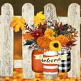 thumbnail image 2 of Letrero para puerta Letrero de madera para casa de campo Letrero de bienvenida con hoja de otoño y calabaza para porche Casa de campo Otoño Puerta principal Exterior Hogar, 2 of 2