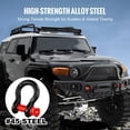 thumbnail image 3 of Heavy Duty 1/2" D-Ring Shackles, 4 Pack Alloy Steel, 8 Ton (17637 lbs) Break Strength, 5/8" Screw Pin for Off-Road Recovery&Towing, 3 of 12