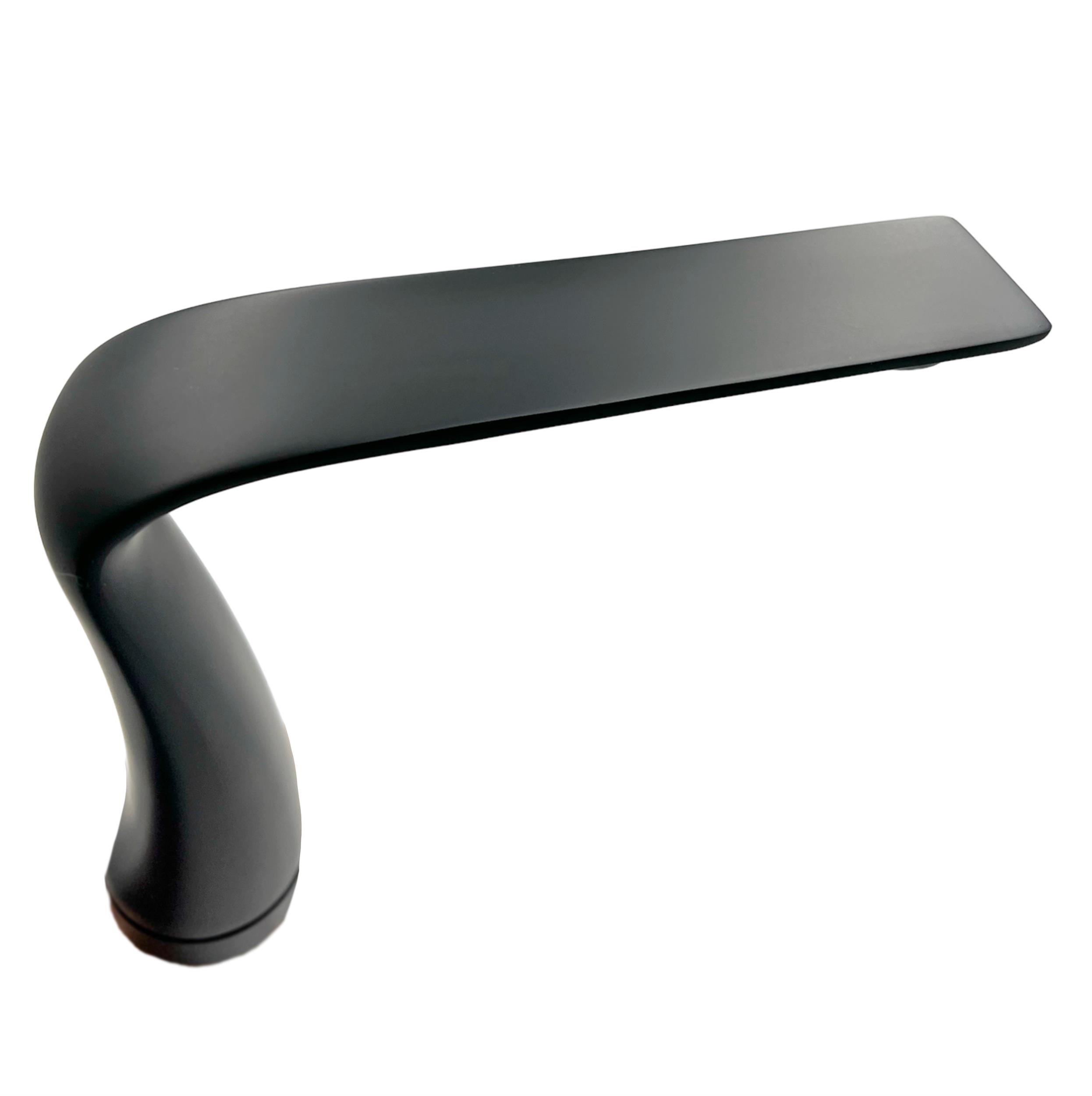 Bergamo Art Matte Black Brass Bathroom Faucet with Purple Amethyst Handles