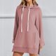 thumbnail image 1 of TaTaai Hooded Solid Casual Blouse, Women's Drawstring Long Sleeve Top, Round Neck Pullover, Perfect for Weekend Leisure Outfits Gift, 1 of 6
