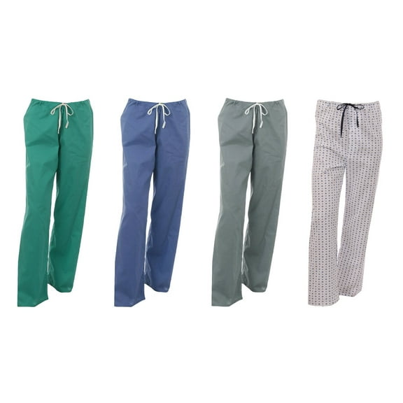 Unotux Reversible Durable Elastic Waistband Scrub Pants (Unisex)