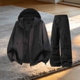 thumbnail image 4 of Enjoytime Two Piece Sets for Women Long Sleeve Hooded Zip Up Jacket Cargo Pants Outfits Fall Winter Plus Size Fashion Travel Casual Tracksuit, 4 of 5