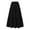 Black, variant on Fgnfyis Women's Spring Summer Casual High Waist Linen Solid Pleated Loose Swing Half Length Skirt Flowy Midi Skirt Black XXXL