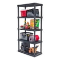 thumbnail image 2 of IRIS Plastic Rack Shelf with 5 Large Shelves, Black, 2 of 4