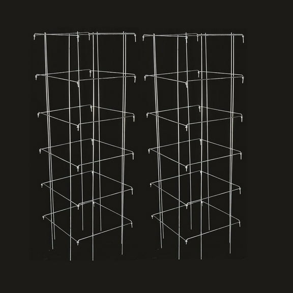 Tomato and Plant Vine Support Cages Square Steel 4 Feet High Set of 2
