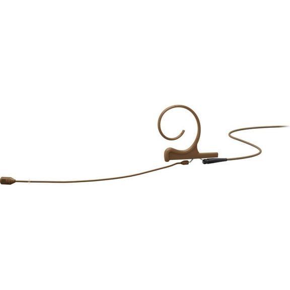 DPA Microphones d:fine CORE 4288 Round Directional Flex One-Ear Earset Microphone with Mini-Jack Connector, 120mm Boom, Brown
